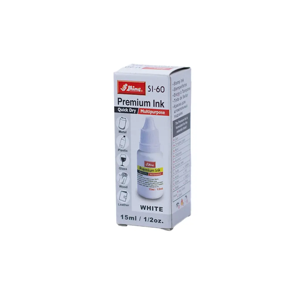 Tinta para sellos 15 ml - Blanco - indeleble