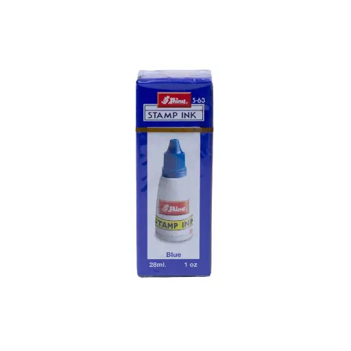 [TS-S28AZ] Tinta para sellos 28 ml - azul - papel y cartón